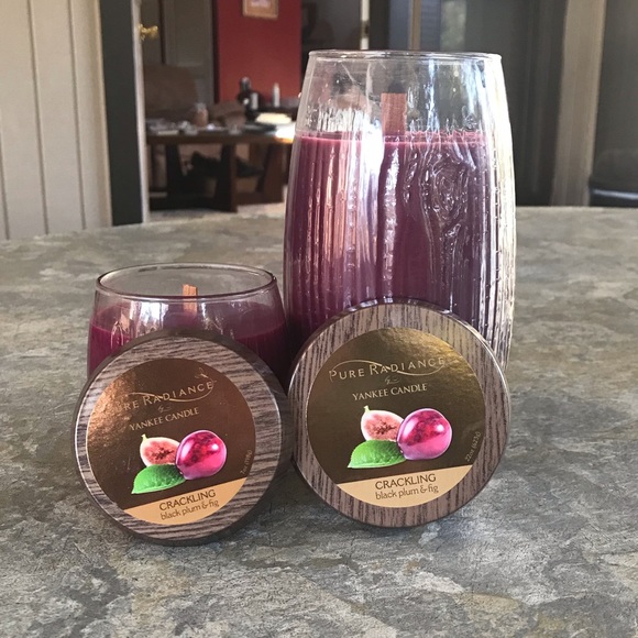 Yankee Candle Pure Radiance set of Black Plum & Fig Candles